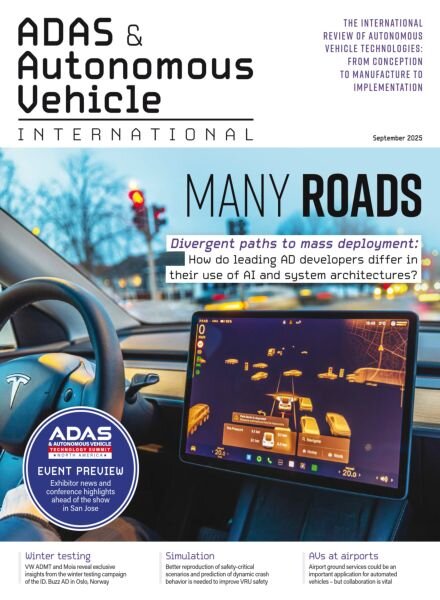 ADAS & Autonomous Vehicle International – September 2025 Cover