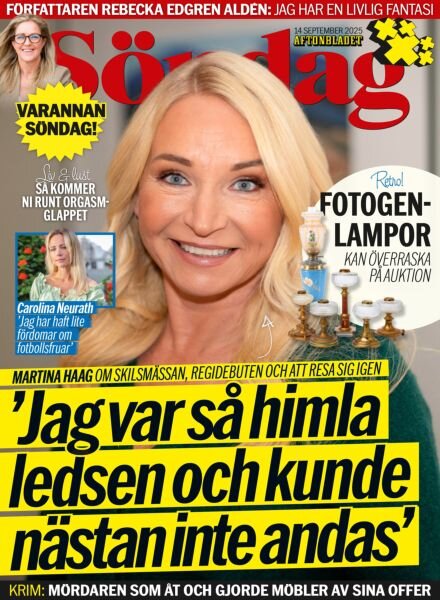 Aftonbladet Sondag – 14 September 2025 Cover