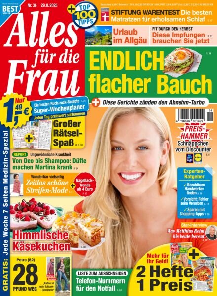 Alles fur die Frau – 29 August 2025 Cover