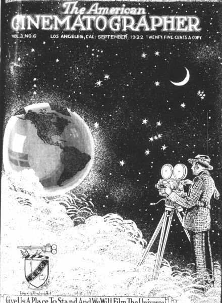American Cinematographer – September 1922 Cover