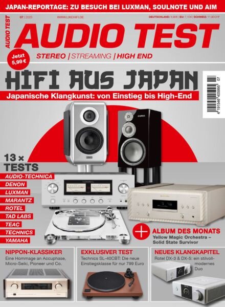 Audio Test – Ausgabe 7 2025 Cover