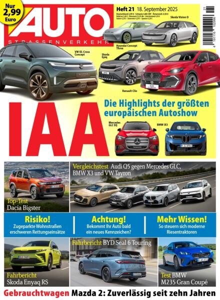 Auto Strassenverkehr – 17 September 2025 Cover