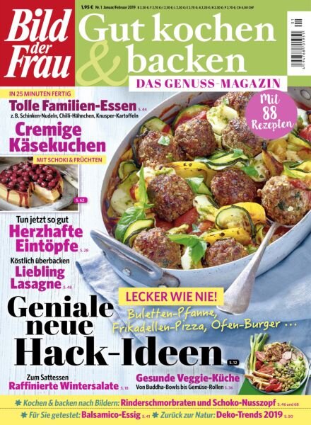 Bild der Frau Gut Kochen & Backen – Januar-Februar 2019 Cover
