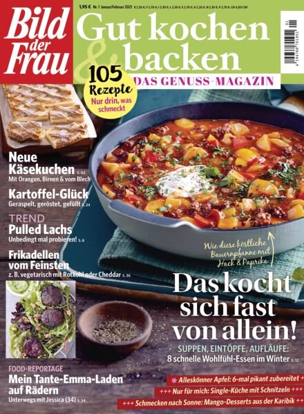 Bild der Frau Gut Kochen & Backen – Januar-Februar 2021 Cover