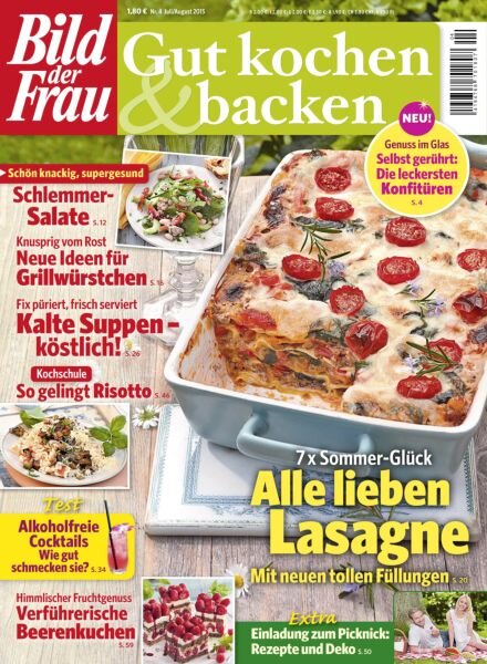 Bild der Frau Gut Kochen & Backen – Juli-August 2015 Cover