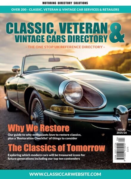 Classic Veteran & Vintage Car Directory – 2025-2026 Cover