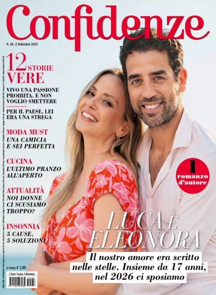Confidenze – 2 Settembre 2025 Cover