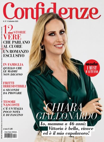 Confidenze – 9 Settembre 2025 Cover