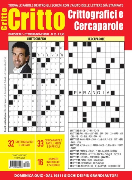 Crittografici & Carcaparole – Ottobre-Novembre 2025 Cover