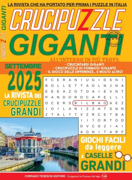 Crucipuzzle Giganti – Settembre 2025 Cover