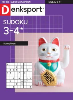 Denksport Sudoku 3-4 kampioen – 28 Augustus 2025