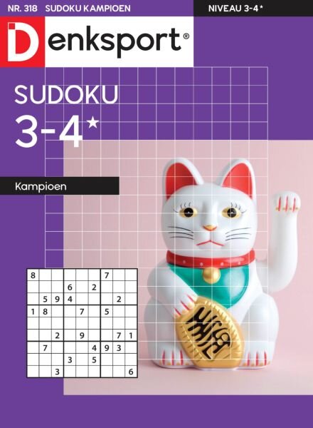 Denksport Sudoku 3-4 kampioen – 28 Augustus 2025 Cover