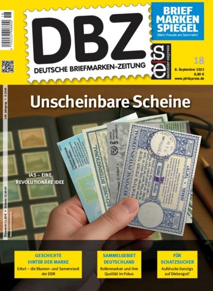 Deutsche Briefmarken-Zeitung – 8 September 2025 Cover