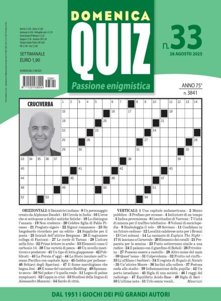 Domenica Quiz – 28 Agosto 2025 Cover
