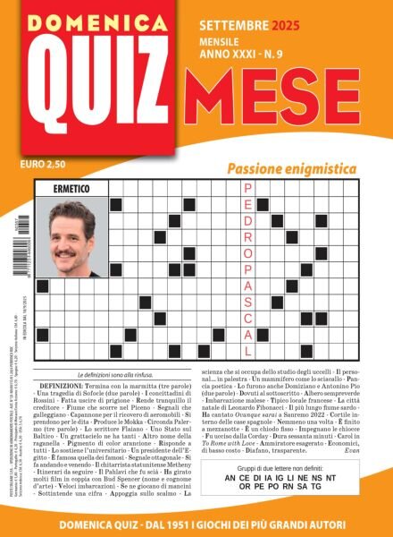 Domenica Quiz Mese – Settembre 2025 Cover