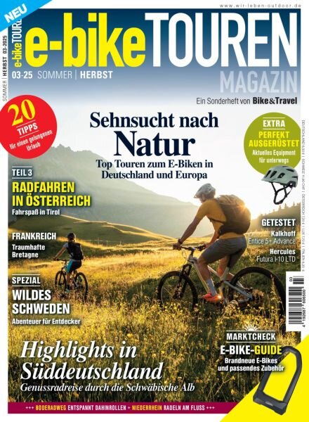E-Bike Touren Magazin – Sommer-Herbst 2025 Cover