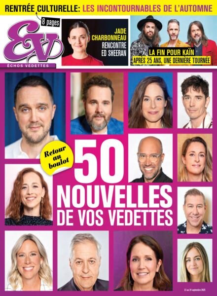 echos Vedettes – 13 Septembre 2025 Cover