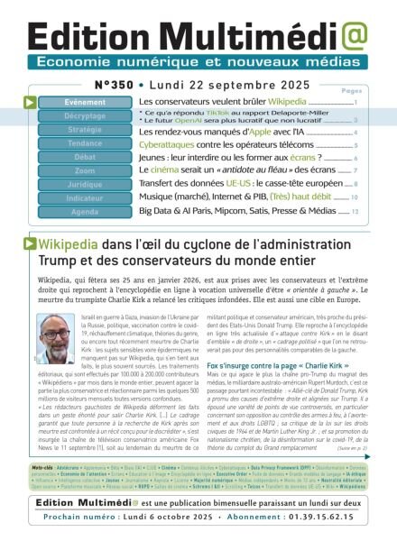 Edition Multimedia – 22 Septembre 2025 Cover