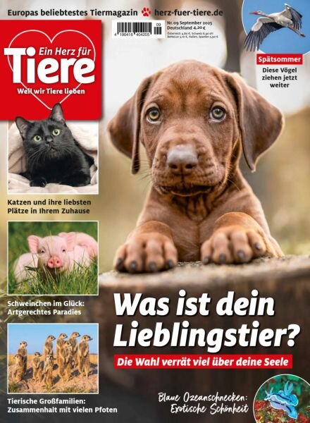 Ein Herz fur Tiere – September 2025 Cover