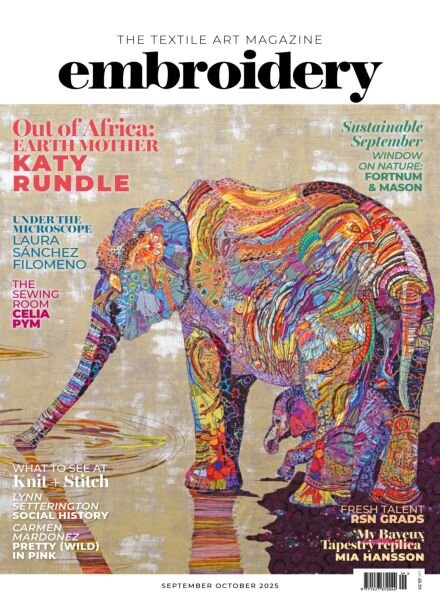 Embroidery Magazine – September-October 2025 Cover