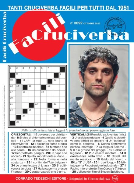 Facili Cruciverba – Ottobre 2025 Cover