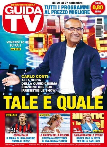 GuidaTV – 16 Settembre 2025 Cover