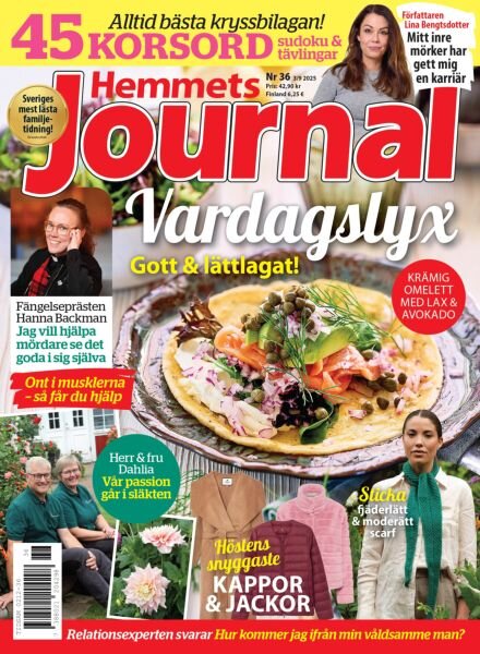 Hemmets Journal – 3 September 2025 Cover