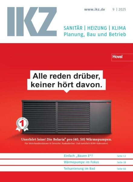 IKZ Haustechnik – Nr 9 September 2025 Cover