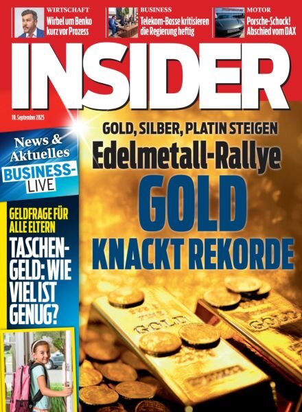 Insider Austria – 10 September 2025 Cover
