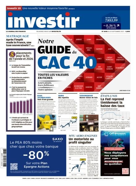 Investir – 20 Septembre 2025 Cover