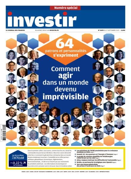 Investir – 27 Septembre 2025 Cover