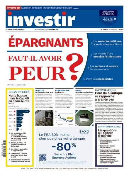 Investir – 30 Aout 2025 Cover