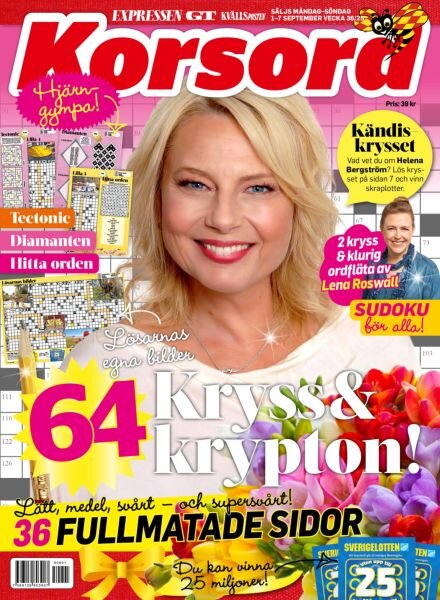 Korsord – 1 September 2025 Cover