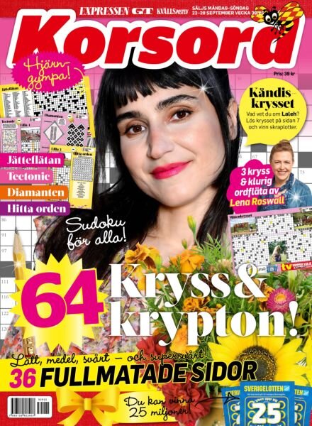 Korsord – 22 September 2025 Cover