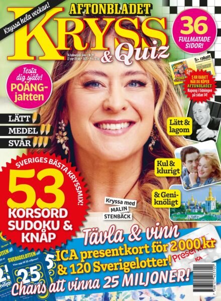 Kryss & Quiz – 22 September 2025 Cover