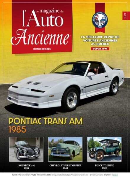 L’Auto Ancienne – Octobre 2025 Cover