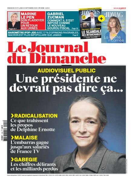 Le Journal du dimanche – 21 Septembre 2025 Cover