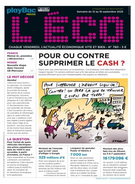 L’eCO – 12 Septembre 2025 Cover