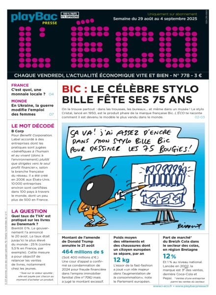 L’eCO – 29 Aout 2025 Cover