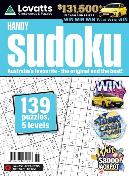 Lovatts Handy Sudoku – Issue 256 2025 Cover
