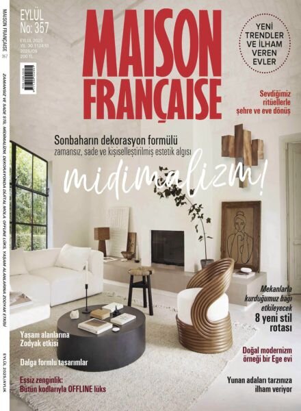 Maison Francaise Turkiye – Eylul 2025 Cover