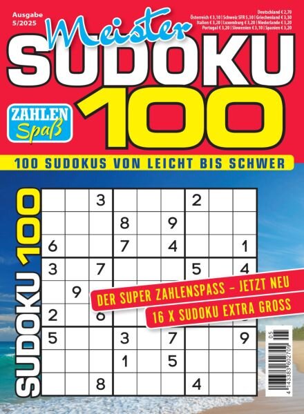 Meister Sudoku – 13 September 2025 Cover