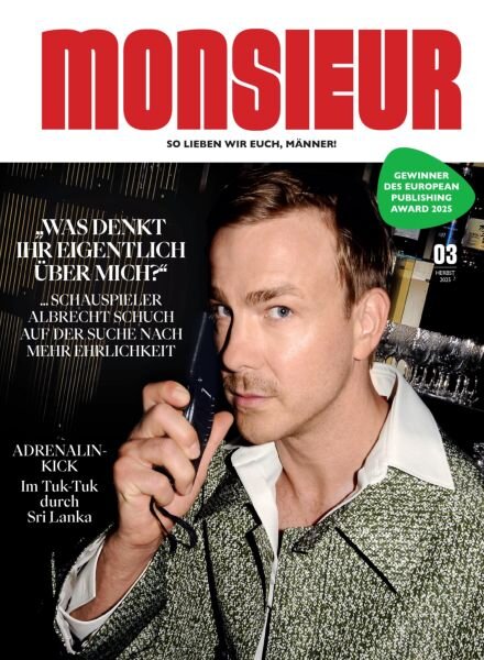 Monsieur – Herbst 2025 Cover