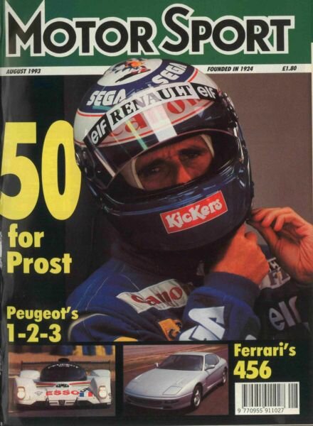 Motor Sport Magazine – August 1993 Cover