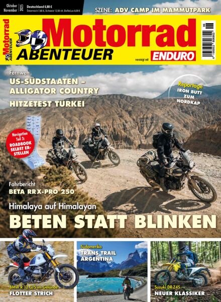 Motorrad Abenteuer – Oktober 2025 Cover
