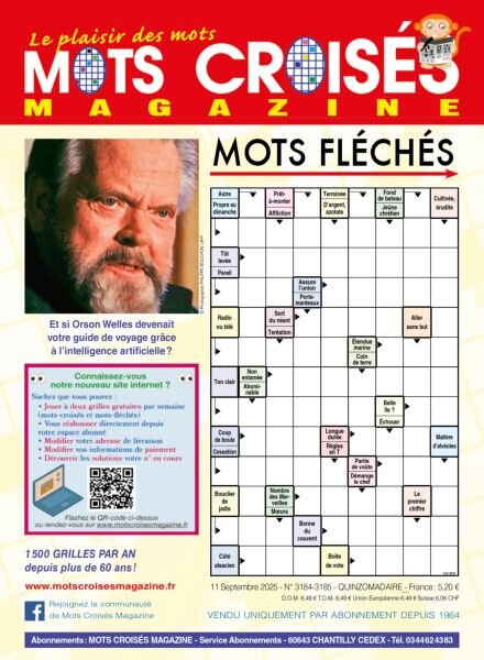 Mots Croises Magazine – 11 Septembre 2025 Cover