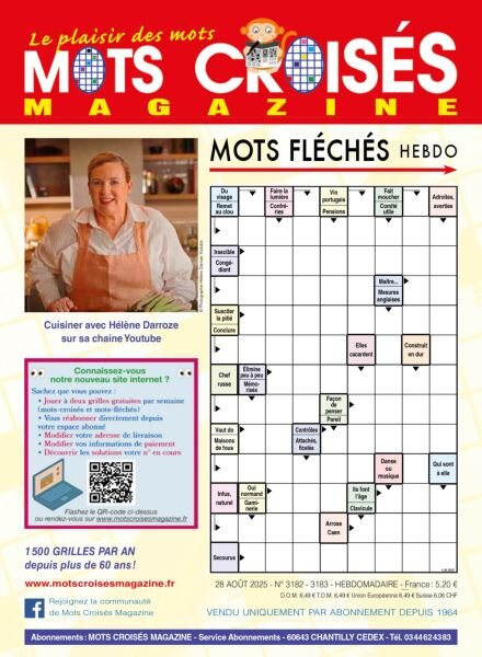 Mots Croises Magazine – 28 Aout 2025 Cover