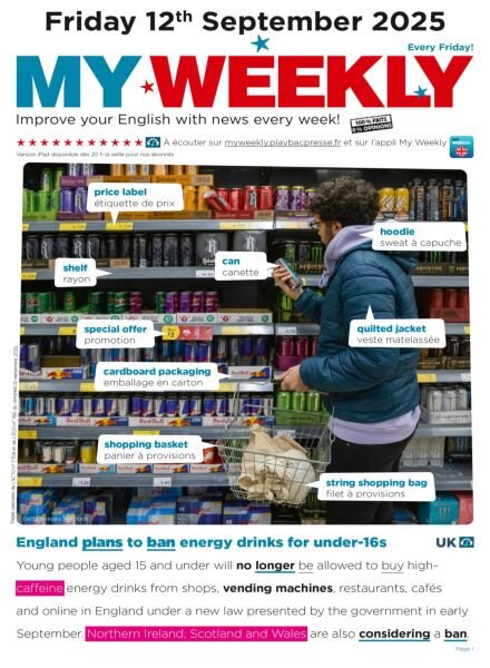 My Weekly fr – 12 Septembre 2025 Cover
