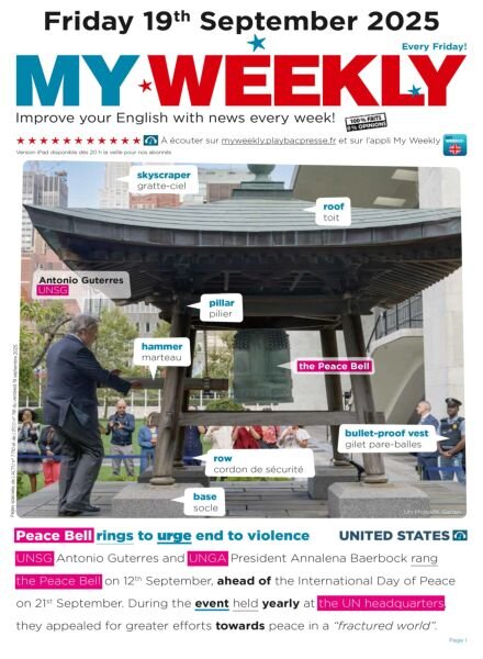 My Weekly fr – 19 Septembre 2025 Cover