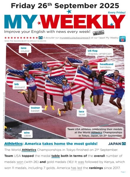 My Weekly fr – 26 Septembre 2025 Cover